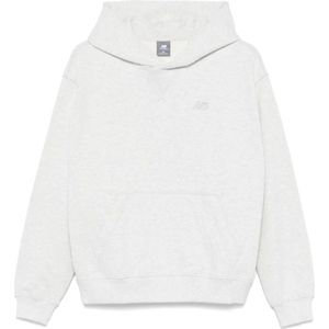 New Balance, Dames, Sweatshirts & Hoodies, Grijs, Maat: M Katoen,