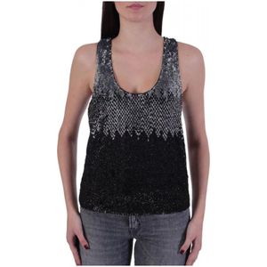 Pinko, Dames, Tops, Zwart, Maat: S