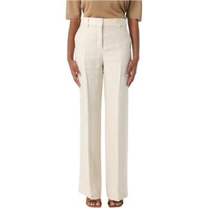 Slowear, Dames, Broeken, Wit, Maat: XS Linnen,