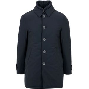 Herno, Heren, Mantels, Blauw, Maat: 3XL Viscose,