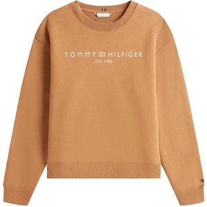 Tommy Hilfiger, Dames, Sweatshirts & Hoodies, Bruin, Maat: L Katoen,