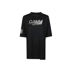 Ganni Actieve Mesh Laagjes T-shirt , Black , Dames , Maat: M
