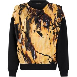Roberto Cavalli, Dames, Sweatshirts & Hoodies, Veelkleurig, Maat: L Katoen,