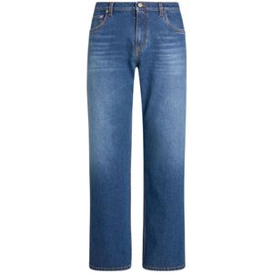 Etro, Heren, Jeans, Blauw, Maat: W33 Zijde,