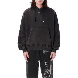 Off White, Heren, Sweatshirts & Hoodies, Grijs, Maat: M Katoen,