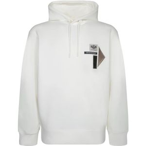Emporio Armani, Heren, Sweatshirts & Hoodies, Wit, Maat: L Katoen,