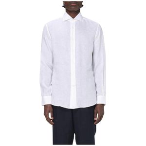 Brunello Cucinelli, Heren, Overhemden, Wit, Maat: M