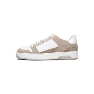 Nubikk Witte Leren Lage Sneakers , Beige , Heren , Maat: 46 EU