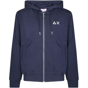 Sun68, Heren, Sweatshirts & Hoodies, Blauw, Maat: S