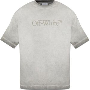 Off White - Zwart - T-shirt - Heren - Katoen - Zwarte T-shirt & Polo Collectie Aw 25