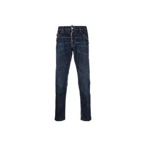 Dsquared2 Bruine Denim Jeans met Label , Blue , Heren , Maat: S
