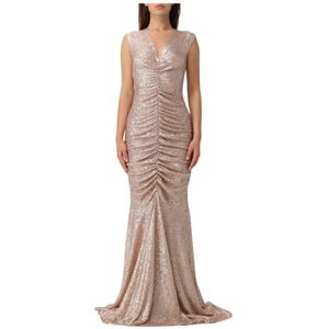 Norma Kamali - Jurk - Roze - Mouwloos - V-hals