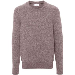 Brunello Cucinelli, Heren, Truien, Paars, Maat: XL Katoen,