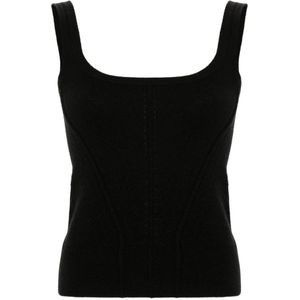 Ermanno Scervino, Dames, Tops, Zwart, Maat: S Wol,