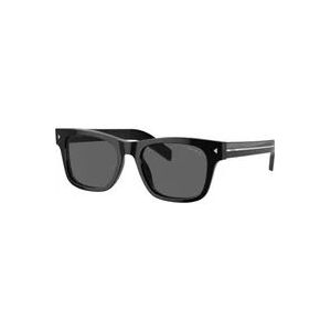 Prada Rechthoekig montuur zonnebril Model Pra17S , Black , Heren , Maat: 54 MM