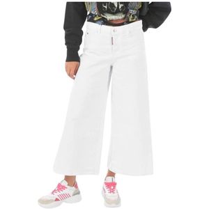 Dsquared2 Cool Girl Cropped Witte Jeans , White , Dames , Maat: XS