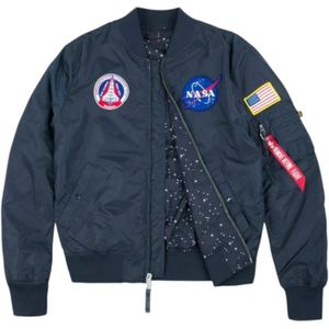 Alpha Industries, Heren, Jassen, Blauw, Maat: M Nylon,