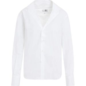 MM6 Maison Margiela, Dames, Blouses & Shirts, Wit, Maat: S Katoen,