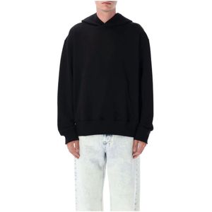 Diesel, Heren, Sweatshirts & Hoodies, Zwart, Maat: M Katoen,