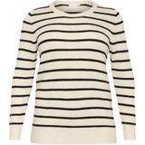 Kaffe Curve - Gebreide Trui - Beige - Lange Mouwen - Ronde Hals