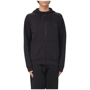 Woolrich, Heren, Sweatshirts & Hoodies, Zwart, Maat: M Fleece,