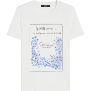 Max Mara, Dames, Tops, Wit, Maat: XS Katoen,