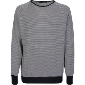 Lardini, Heren, Sweatshirts & Hoodies, Blauw, Maat: M Katoen,