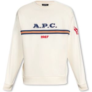 A.p.c., Heren, Sweatshirts & Hoodies, Beige, Maat: XS Katoen,