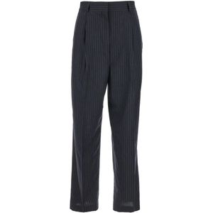 TotêMe, Dames, Broeken, Blauw, Maat: M Wol,