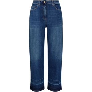 Elisabetta Franchi, Dames, Jeans, Blauw, Maat: W27 Katoen,