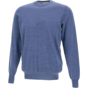 Filippo De Laurentiis, Heren, Truien, Blauw, Maat: S Wol,