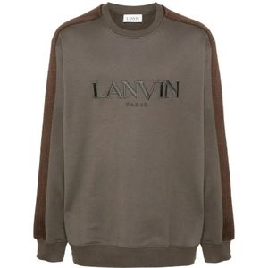 Lanvin, Heren, Sweatshirts & Hoodies, Bruin, Maat: L Katoen,