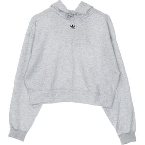 Adidas, Dames, Sweatshirts & Hoodies, Grijs, Maat: 2XL Katoen,