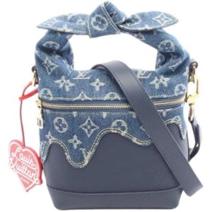 Louis Vuitton Vintage, Dames, Pre-owned, Blauw, Maat: ONE Size Denim,