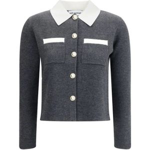 Self Portrait - Geknoopte Vest - Grijs - Dames