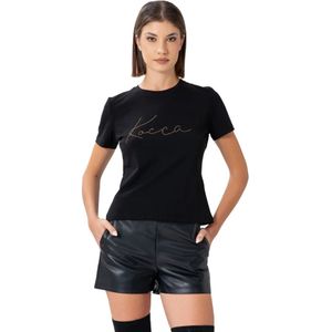 Kocca, Dames, Tops, Zwart, Maat: L Katoen,