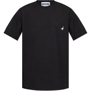 Moschino, Heren, Tops, Zwart, Maat: L Katoen,