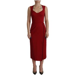 Dolce & Gabbana, Dames, Jurken, Rood, Maat: 3XS Nylon,