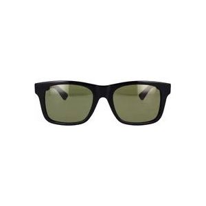 Gucci Sportieve zonnebril met webinzet Gg0008S 001 , Black , Heren , Maat: 53 MM