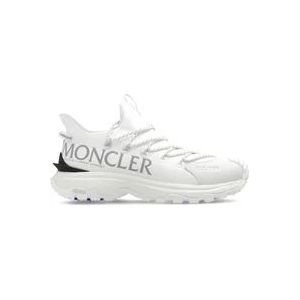 Moncler Witte Sneakers met Logo Print , White , Heren , Maat: 42 EU