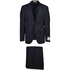 CC Collection Corneliani, Heren, Pakken, Blauw, Maat: M Wol,