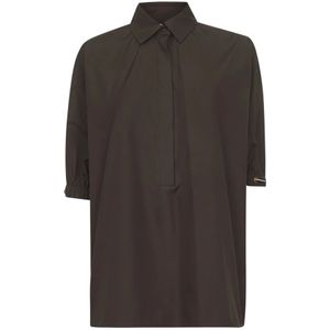 Max Mara, Dames, Blouses & Shirts, Bruin, Maat: XS Katoen,
