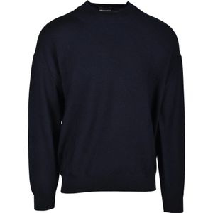 Emporio Armani, Heren, Truien, Blauw, Maat: L Wol,