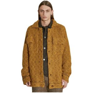 Isa Boulder, Heren, Jassen, Oranje, Maat: S Leer,