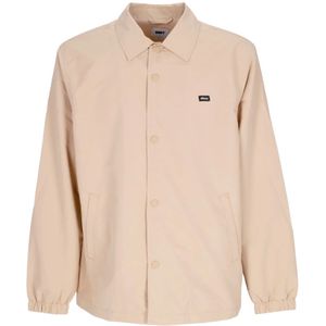 Obey, Heren, Jassen, Beige, Maat: L Katoen,