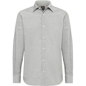 Boggi Milano, Heren, Overhemden, Grijs, Maat: XS Velours,