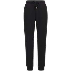 Roberto Cavalli, Dames, Broeken, Zwart, Maat: 2XL Katoen,