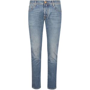 Jacob Cohën, Heren, Jeans, Blauw, Maat: W36 Katoen,