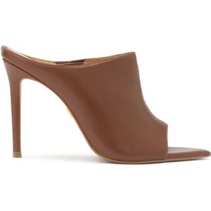 Kazar - Bruine Flip-Flops - Dames - Leer - Slanke Hak en Puntige Neus