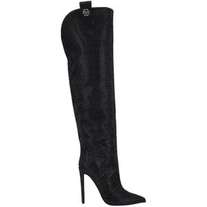 Philipp Plein, Dames, Schoenen, Zwart, Maat: 39 EU Leer,